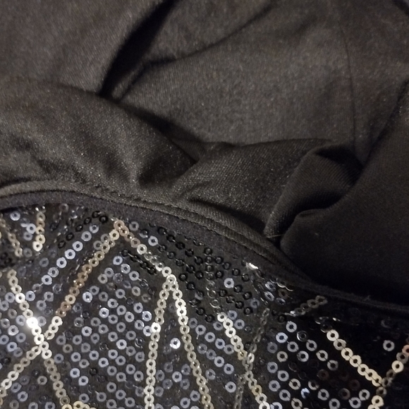 As U Wish Black And Silver Sequined Cocktail Dress - Size Small - Picture 5 of 5